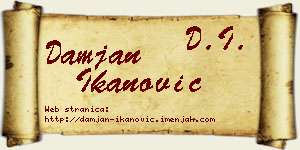 Damjan Ikanović vizit kartica